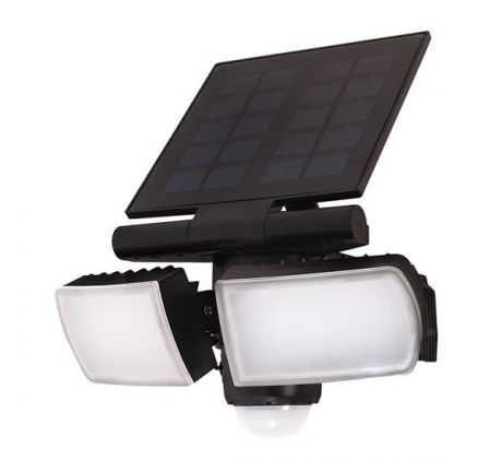 Solight LED solárne svetlo so senzorom, 8W, 600lm, Li-on, čierna