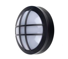 Solight LED vonkajšie osvetlenie guľaté s mriežkou, 13W, 910lm, 4000K, IP65, 17cm, čierna