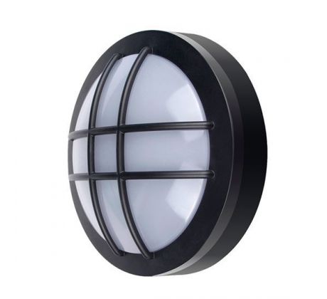 Solight LED vonkajšie osvetlenie guľaté s mriežkou, 13W, 910lm, 4000K, IP65, 17cm, čierna