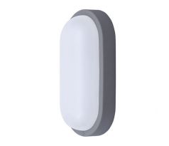 Solight LED vonkajšie osvetlenie oválne, 20W, 1500lm, 4000K, IP54, 26cm, sivá farba