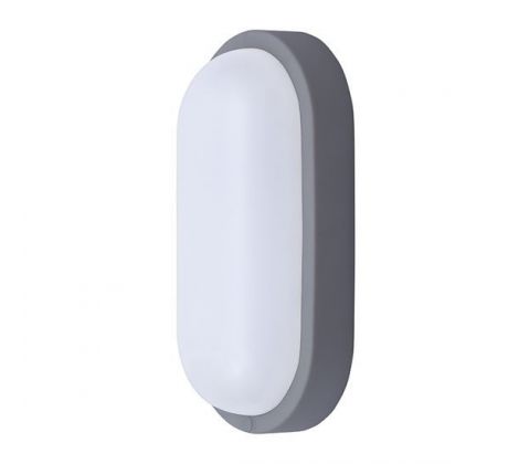 Solight LED vonkajšie osvetlenie oválne, 20W, 1500lm, 4000K, IP54, 26cm, sivá farba