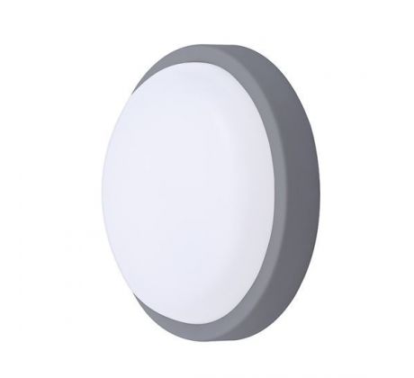 Solight LED vonkajšie osvetlenie guľaté, 13W, 910lm, 4000K, IP54, 17cm, sivá farba