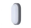 Solight LED vonkajšie osvetlenie oválne, 13W, 910lm, 4000K, IP54, 21cm, sivá farba