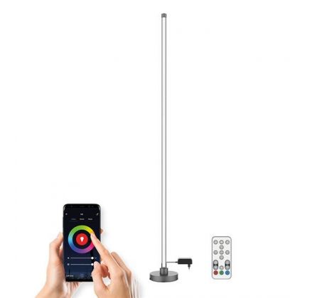 Solight LED smart stojaca lampa Rainbow, wifi, RGB, CCT, 140 cm
