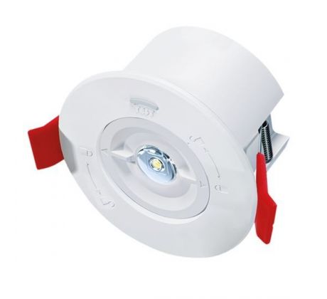 Solight LED núdzové osvetlenie podhľadové, 200lm, IP65, LiFePo4 1800mAh batéria, autotest