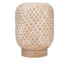 Solight ratanová LED lampáš s LED žiarovkou, teplá biela, 2x AAA, 19cm