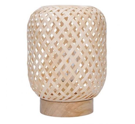 Solight ratanová LED lampáš s LED žiarovkou, teplá biela, 2x AAA, 19cm