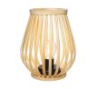 Solight bambusový lampáš s LED žiarovkou, teplá biela, 2x AA, 20cm