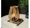 Solight bambusový lampáš s LED žiarovkou, teplá biela, 2x AA, 20cm