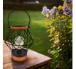 Solight kovový lampáš so žiarovkou s micro LED, teplá biela, 3xAA, 20cm