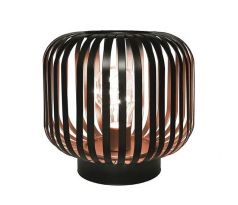 Solight kovový oválny lampáš so žiarovkou s micro LED, teplá biela, medená, 3xAA, 18cm