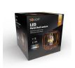 Solight kovový oválny lampáš so žiarovkou s micro LED, teplá biela, medená, 3xAA, 18cm