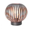 Solight kovový okrúhly lampáš so žiarovkou s micro LED, teplá biela, medená, 3xAA, 19cm