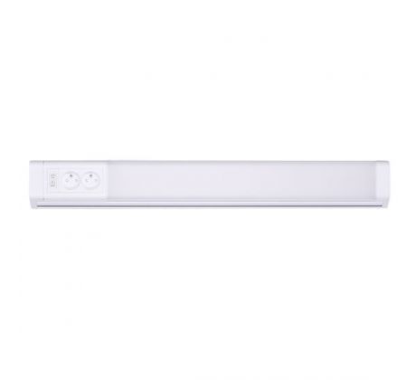 Solight LED kuchynské svietidlo, 2x zásuvka, vypínač, 10W, 4100K, 51cm