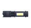 Solight LED nabíjacie vreckové svietidlo so zoomom, 100lm + 70lm, Li-Ion, USB, čierna