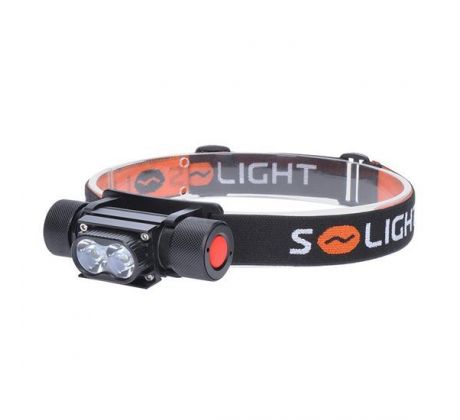 Solight LED čelové nabíjacie svietidlo, 650lm, Li-Ion