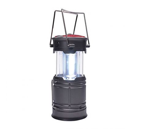 Solight LED nabíjacie kempingové svietidlo s lucernou, 200lm, sivá