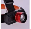 Solight LED čelové nabíjacie svietidlo, 3W, 150lm, zoom, Li-Ion
