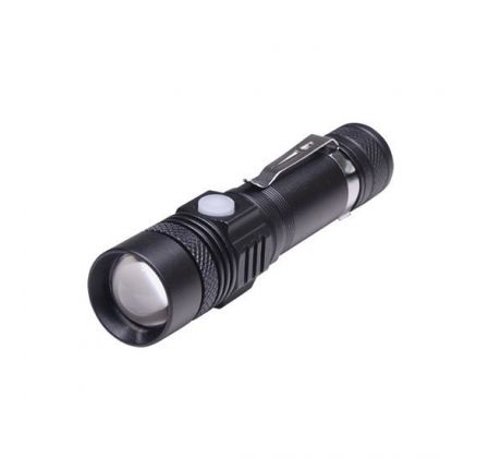 Solight LED nabíjacie svietidlo s cyklo držiakom, 400lm, zoom, Li-Ion
