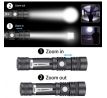 Solight LED nabíjacie svietidlo s cyklo držiakom, 400lm, zoom, Li-Ion