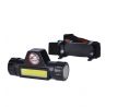 Solight LED čelové nabíjacie svietidlo, 3W + COB, 150lm + 60lm, Li-Ion