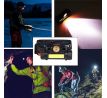 Solight LED čelové nabíjacie svietidlo, 3W + COB, 150lm + 60lm, Li-Ion