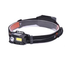Solight LED čelové nabíjacie svietidlo, 3W + COB, 150lm + 60lm, Li-Ion