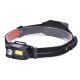 Solight LED čelové nabíjacie svietidlo, 3W + COB, 150lm + 60lm, Li-Ion