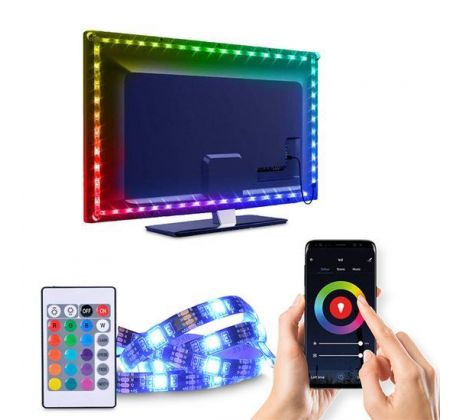 Solight LED WIFI smart RGB pásik pre TV, 4x50cm, USB