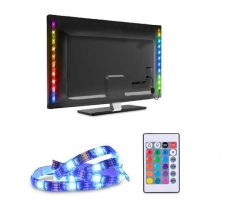 Solight LED RGB pásik pre TV, 2 x 50cm, USB, vypínač, diaľkový ovládač