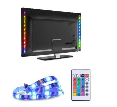 Solight LED RGB pásik pre TV, 2 x 50cm, USB, vypínač, diaľkový ovládač