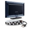 Solight LED pásik pre TV, 100cm, USB, vypínač, studená biela
