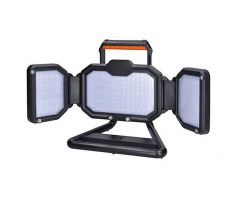 Solight LED reflektor, 30W, prenosný, nabijací, 3000lm, oranžovo-čierny