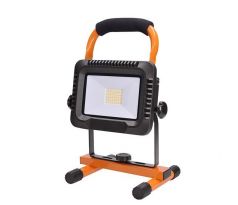 Solight LED reflektor, 20W, prenosný, nabijací, 1600lm, oranžovo-čierny