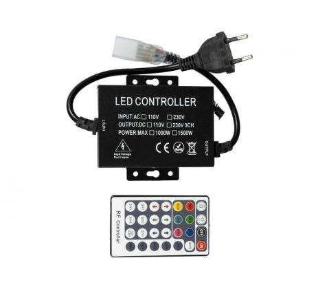 RF Ovládač k 230V RGB farebnému LED pásu