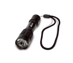 Solight LED kovové svietidlo malé, 50lm, 1W LED, čierna, 1 x AA