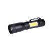 Solight LED kovové svietidlo, 150+60lm, 3W + COB, AA, čierna