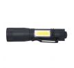 Solight LED kovové svietidlo, 150+60lm, 3W + COB, AA, čierna