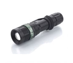 Solight LED kovové svietidlo, 150lm, 3W CREE LED, čierna, fokus, 3 x AAA