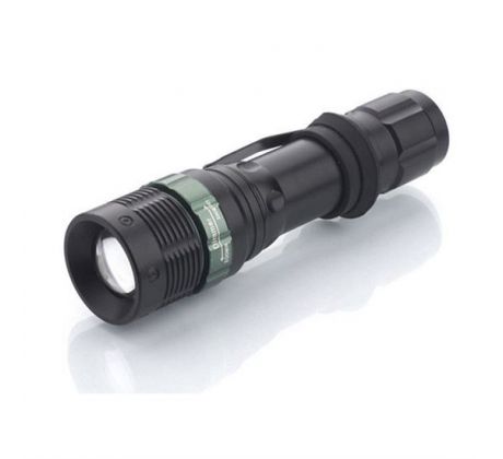 Solight LED kovové svietidlo, 150lm, 3W CREE LED, čierna, fokus, 3 x AAA