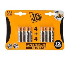 JCB SUPER alkalická batéria LR03, blister 8 ks