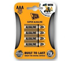 JCB SUPER alkalická batéria LR03, blister 4 ks
