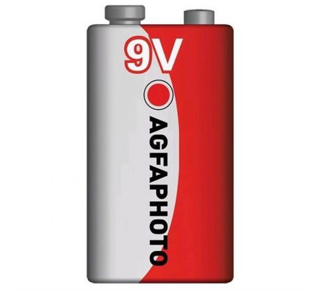 AgfaPhoto zinková batéria 9V, shrink 1ks