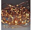Solight vianočná reťaz medená, 50x mini LED, 5m, 3 x AA, teplé svetlo