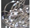 Solight vianočná reťaz strieborná, 50x mini LED, 5m, 3 x AA, studené svetlo