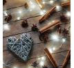 Solight vianočná reťaz strieborná, 30x mini LED, 3m, 3 x AA, studené svetlo