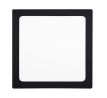 Solight LED mini panel CCT, prisazený, 24W, 1800lm, 3000K, 4000K, 6000K, štvorcový, čierna farba