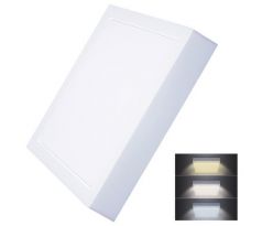Solight LED mini panel CCT, prisazený, 24W, 1800lm, 3000K, 4000K, 6000K, štvorcový