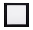 Solight LED mini panel CCT, prisazený, 18W, 1530lm, 3000K, 4000K, 6000K, štvorcový, čierna farba
