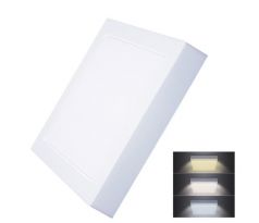 Solight LED mini panel CCT, prisazený, 18W, 1530lm, 3000K, 4000K, 6000K, štvorcový